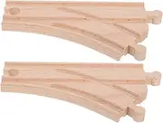 Train Tracks Expansion Set Wooden Train Track Connectors Multi-Directional Switch Educational Toys for Boys and Girls Replacement Toy