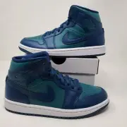 Nike Air Jordan Womens Air Jordan 1 Mid 'Teal French Blue' BQ6472-301 Size 7