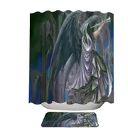 Armageddon Angel of Death Dark Art Drawing Shower Curtain