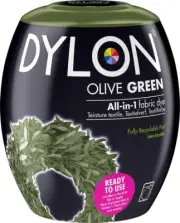 DYLON Olive Green Fabric Dye for Washing Machine Easy to Use Revive Clothes