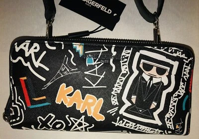 NWT KARL LAGERFELD PARIS WALLET PURSE Crossbody HandBag B/O