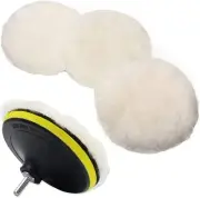 6 Pcs 6 Inch Wool Polishing Buffing Pad Polishing Buffing Wheel for Drill Buffer
