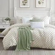 Peri Home 100% Cotton 3-Piece Comforter and Sham Set, King, Multi Block Print Gauze