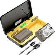 [ENEGON] LP-E6/LP-E6N 20W Dual Storage Fast Charger (2X 2000mAh) Compatible with Canon EOS 5D, EOS 5D Mark II, EOS 6D, 7D, 60D, 70D, 80D, 90D, XC10, XC15, LCD Screen.
