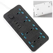 Extension Lead with USB Cable Electric Plug Socket Mains Power 6 Gang Way AU~