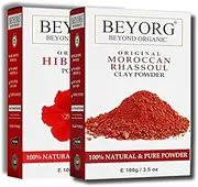 Hibiscus Powder & Moroccan Rhassoul Clay Powder Natural & Organic With Hair Growth, Hair wash, Scalp treatment 200g