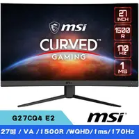 在飛比找momo購物網優惠-【MSI 微星】G27CQ4 E2 27型 VA 2K 17