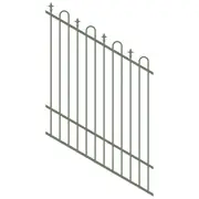 ProtectorAl 350 - 1200 x 1500mm Pale Eucalypt Raked 16-30º Loop And Spear Top Pool Fence Panel