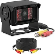 RCA Backup Camera for Trucks with 33-ft Cable and RCA Coupler - CCD Sensor - Heavy Duty