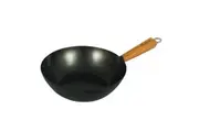 Avanti Non-Stick 27cm Induction Safe Carbon Steel Wok/Pot/Pan w/ Bamboo Handle