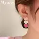 【my stere 我的時尚秘境】S925銀針-韓國甜美粉漸層愛心耳環