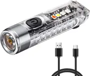 LED Flashlight 10000 Luminous Flux 5 Modes USB Type C Charge Waterproof Camping Flashlight for Hiking Travel Emergency