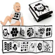 Black And White Baby Soft Book, High Contrast Baby Sensory Toys , Infants Tummy Time Toys Style 01