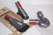 NEW Genuine 3 Dyson Accessories 2 x Brush Bundle & Up Top Fits V7 V8 V10 V11 V12