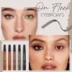 3PCS New 3D Eyebrow Tattoo Fork Pen Pencil Microblading Brow Enhancer Waterproof