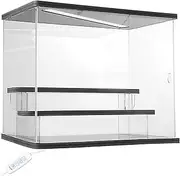 FwQoFvk 3/5 Layers Acrylic Display Case with LED Light, Versatile Easy Assembly Collectibles Display Case, Dust Proof Transparent Action Figure Display Box for Home Shop Transparent (3 Layer)