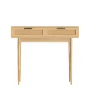 Rattan Console Table With Drawers