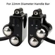 Motorcycle Handlebar Switch Control 22mm CNC Aluminum For Yamaha Honda Suzuki