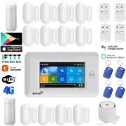 K24 Tuya APP Alexa WiFi+4G Wireless 4.3' Touch Keypad Home Security Alarm System