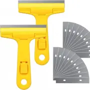 2Pack Razor Blade Scraper, Industry Glass Window Scraper, Heavy Duty Cleaning Sc