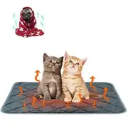 58X88cm Self Warming Pet Mat Thermal Dog Crate Pad for Indoor Outdoor Pets Washable Anti-Slip Kennel Mat for Large Dogs Grey