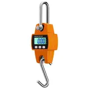 Portable Digital Crane Scale,300kg Hanging Scale,Mini Heavy Duty Industrial Electronic Weight Hook,LCD Digital Crane Scale,Weighing Scale Color Orange