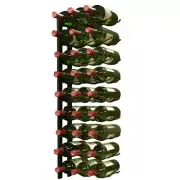 Epicureanist Wine Rack Storage 3 Row Wall Mount Minimalist Metal Black 27 Bottle