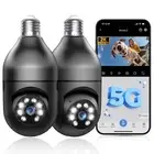Light Bulb Security Camera 5G WiFi 2K Light Socket Security Cameras Wireless ...