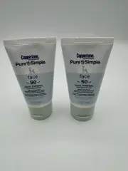 Lot Of 2 Coppertone Pure & Simple 100% Mineral Sunscreen SPF 50 2oz Exp 08/2024