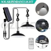 Solar Powered Hanging Light Outdoor Pendant Garden Yard Tent Lamp Remote Control