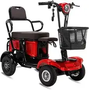 CHONGHAN 4-Wheel Mobility Scooter, Compact Transportable Mobility Power Scooter, Electric Powered Mobile Wheelchair Device Motorized Mobility Scooter for Adults