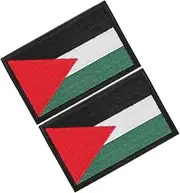MOKKHNB 2pcs Embroidered Palestine Flag Patches Versatile Badges for Backpacks Clothing Travel Parties and Daily Use Unique Identity Accessories
