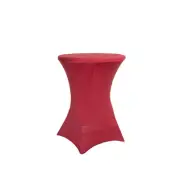 5-Pack Red Spandex Cocktail Table Covers 30/32" - 250gsm by Chivari