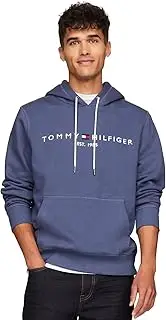[Tommy Hilfiger] Men's Iconic Fleece Embroidered Tommy Logo Pullover Hoodie Sweatshirt 2024 Collection