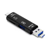 5 in 1 USB 3.0 Type C / USB / Micro USB SD TF Memory Card Reader OTG Adapter D