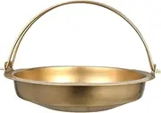 VINTORKY Stainless Steel Sukiyaki Pot Hot Pot Outdoor Saucepan Outdoor Picnic Cookware Picnic Cookware Japanese Frying Pan Shabu Pan Golden Stainless Steel