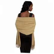 Womens Winter Scarf Pashmina Shawls and Wraps for Evening Dresses Warm Camel