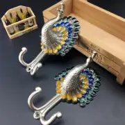 1pcs European Peacock Wall Hook Alloy Curtain Holdback Tieback Wall Hook Decor