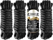 Robbor Dock Lines 5/8" x 20' Double Braided Nylon Boat Dock Lines Pre-Spliced with a 15" Loop, 8753 LBS Break Strength Heavy-Duty Marine Rope for Boats, Boat Ropes for Docking