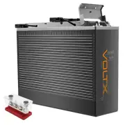 1* VoltX 12V 100Ah Lithium Battery LiFePO4 Slim 1* 4 GANG 300A M8 Bus Bar Red