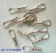 10 Silver ID Badge Holder Swivel Clips Great Quality