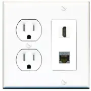 1 Port CAT6-SHIELDED HD Wall Plate-Tamper Proof White