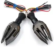 Universal Led Turn Signals Light Motorcycle 12V Flasher Bendable Blinker Waterproof Motorcycle Turn Signal Lamp Accessories (Color : 2PCS Blue)