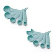 2x 5pc KitchenAid Plastic Measuring Spoon Set Kitchen Utensils - Mineral Water