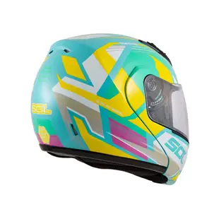 【SOL Helmets】SM-3可掀式安全帽 (原子動力_綠/白黃) ｜ SOL安全帽官方商城