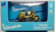 ✅ vespa 125 6 Days 1952 Newray Model Green Diecast Die Cast 1:3 2 New
