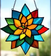 SUCCULENT CRAZY Gardener's Stained Glass SUNCATCHER Botanical Plant Gift for Mum