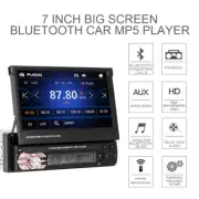 7" Single 1 DIN Flip out Touch Screen Car MP5 Stereo Radio Bluetooth with Remote