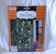 Halloween Skeleton Behind Bars Door Cover New
