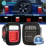 2x Smoked 80Led Trailer Tail Light w Licence Lamp For Jeep Wrangler CJ TJ YJ JK (for: Jeep)